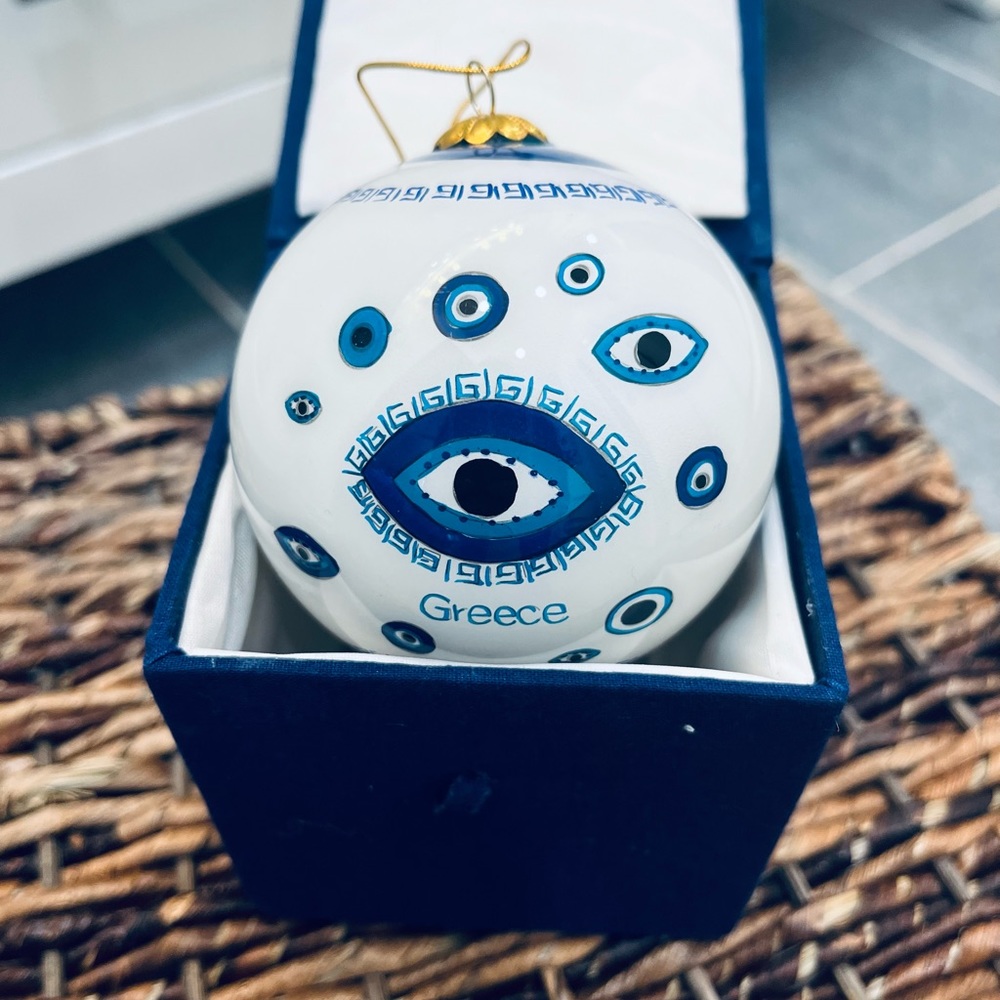 Greece Evil Eye Christmas Ornament
